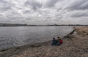 Вид с пляжа Петропавловской крепости